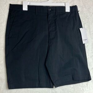 Men’s Goodfellow &Co Flat Front Sz 34, 7”inseam slim hip & thigh Ebony N…